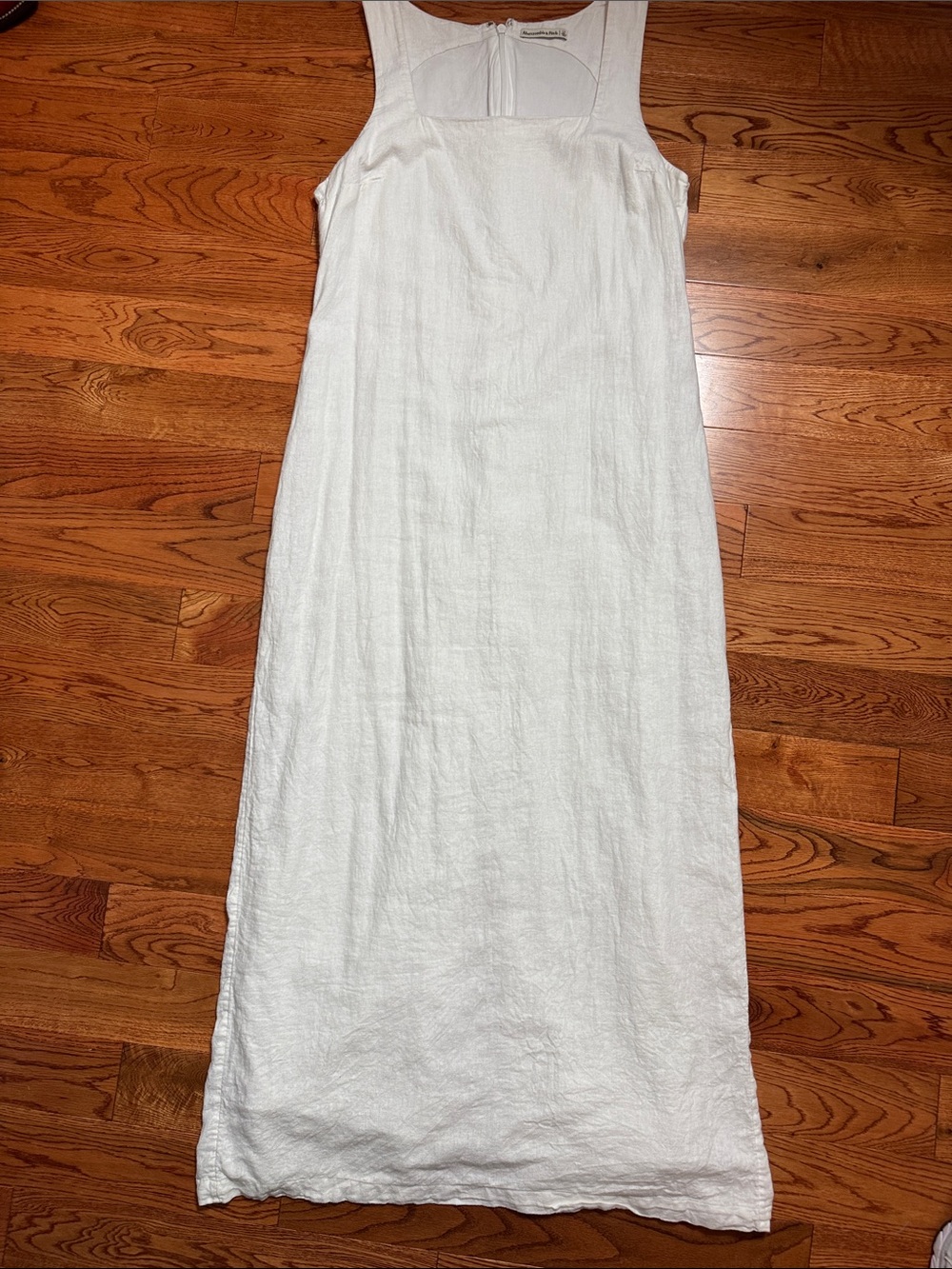Abercrombie & Fitch White Maxi Linen Dress